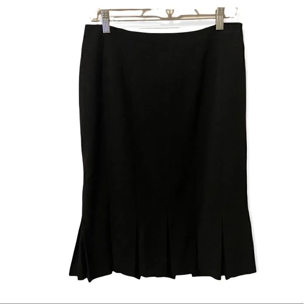 Grace Elements Solid Black Ruffle Hem Skirt